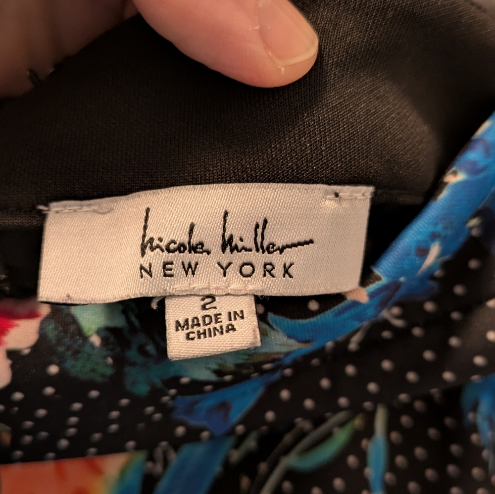 Nicole Miller Floral Black Skirt - Picture 3 of 3